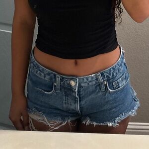Denim mini shorts